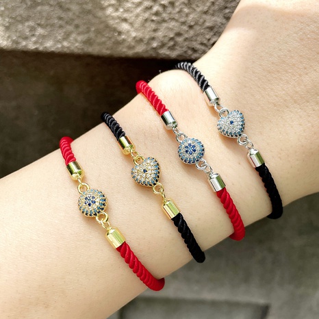 fashion red rope devil eye woven couple bracelet's discount tags