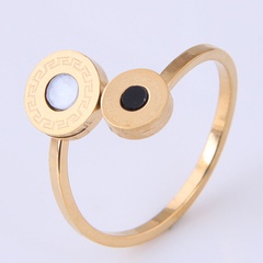 Korean fashion hip-hop simple Roman numerals stainless steel ring
