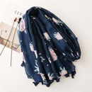 korean fashion new style printing blue flowers sunscreen shawl scarfpicture13