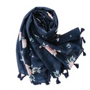 korean fashion new style printing blue flowers sunscreen shawl scarfpicture15