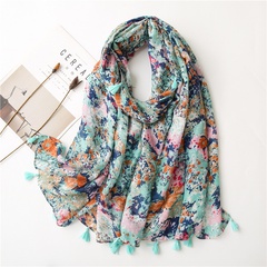 new fashion style korean floral sunscreen shawl scarf