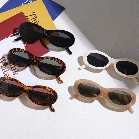 Mode neue koreanische Stil ovale Retro-Sonnenbrille's discount tags