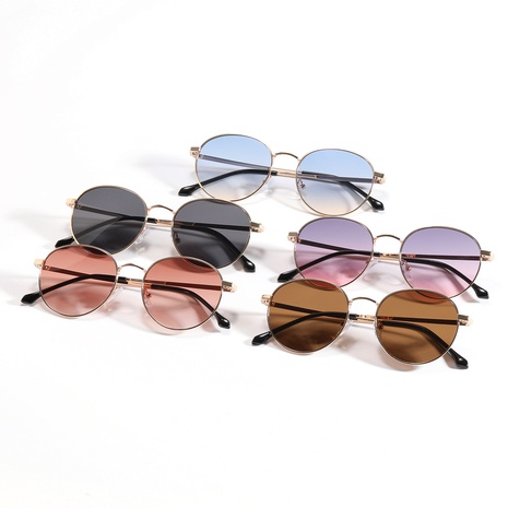 Neue Frame Black Round Sonnenbrille im koreanischen Modestil's discount tags