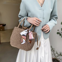 korean fashion style straw portable woven bag