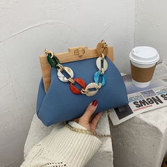 Mode Holzclip Farbscheibe Acrylkette Single Shoulder Bag