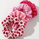Korean new style cute floral peach heart hair scrunchies setpicture8