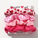 Korean new style cute floral peach heart hair scrunchies setpicture9