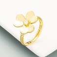 fashion brass goldplated butterfly flower inlaid zircon ringpicture13