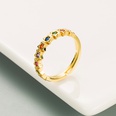 fashion copperplated gold microinlaid color zircon ringpicture13