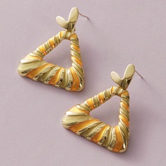 Korean new dripping triangle simple love alloy earrings