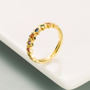 fashion copperplated gold microinlaid color zircon ringpicture10