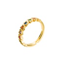 fashion copperplated gold microinlaid color zircon ringpicture12