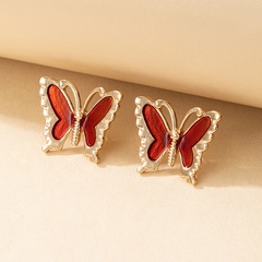 Korean fashion creative new dripping butterfly earrings