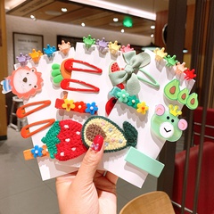 Korean style children's cute cartoon bow fruit animal hairpin