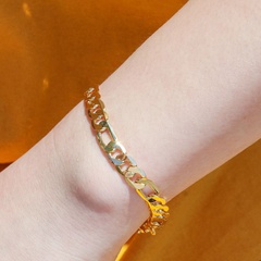 simple gold plated alloy chain bracelet