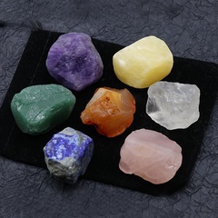 7CHAKRA pieces Crystal Agate Gem Rough Seven Chakra Energy Healing Stone