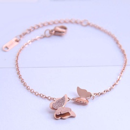 Korean fashion sweet OL simple butterfly titanium steel braceletpicture4