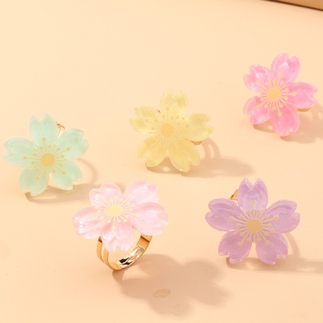 moda estilo lindo nuevo anillo de flor de cerezo's discount tags