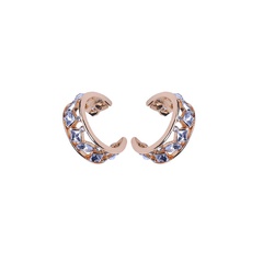 Korean fashion simple retro diamond-studded hollow alloy earrings