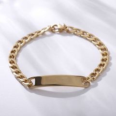 Fashion simple personalized bendable thick chain stainless steel bracelet