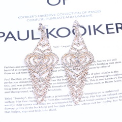 fashion creative heart-shaped rhinestone alloy long earrings