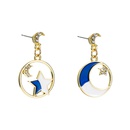 Korean Style Fashion Geometric Star Moon Alloy Oil Drop Earringspicture12