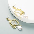 retro hollow metal face shape pearl earringspicture15