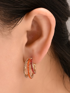 simple multi-layer metal hoop earrings