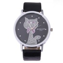 Reloj de gato de diamantes lindo casual de moda coreanapicture11