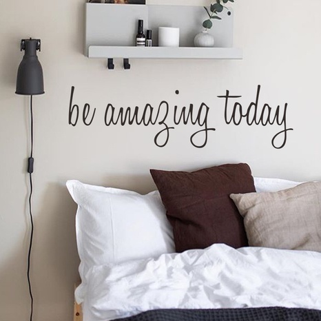 fashion English slogan be awaying today living room porch wall stickers's discount tags