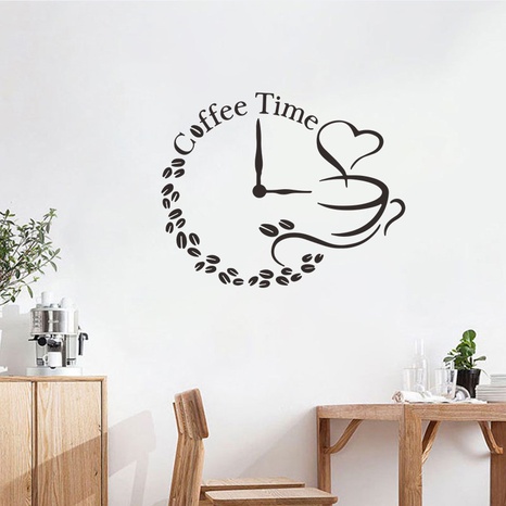 autocollants muraux décoratifs de porche de chambre à coucher en forme d'horloge simple's discount tags