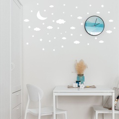 simple carved moon clouds bedroom porch decorative wall stickers