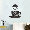 einfache Kaffee Schlafzimmer Veranda Wandaufkleber selbstklebendpicture9