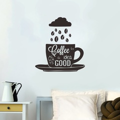 simple coffee bedroom porch wall stickers self-adhesive