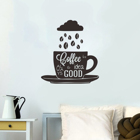 simple coffee bedroom porch wall stickers self-adhesive's discount tags