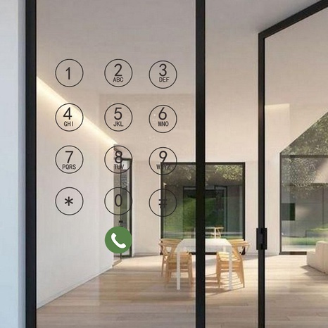 einfache Telefonwahltaste Glasfenster Wandaufkleber's discount tags