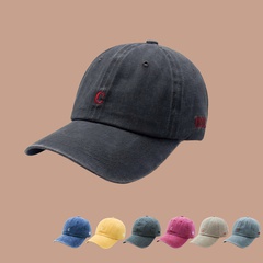 Korean fashion simple letters wide-brimmed baseball cap