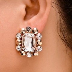 fashion new style alloy square diamond earrings