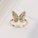 fashion copper microinlaid diamond butterfly adjustable opening ringpicture12