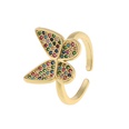 fashion copper microinlaid diamond butterfly adjustable opening ringpicture16