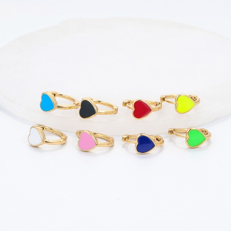 fashion heart-shaped multicolor oil drop earrings wholesale's discount tags