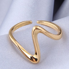 Korean Fashion ECG Personality Open Copper Ring
