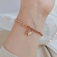 Korean fashion sweet OL simple butterfly titanium steel bracelet