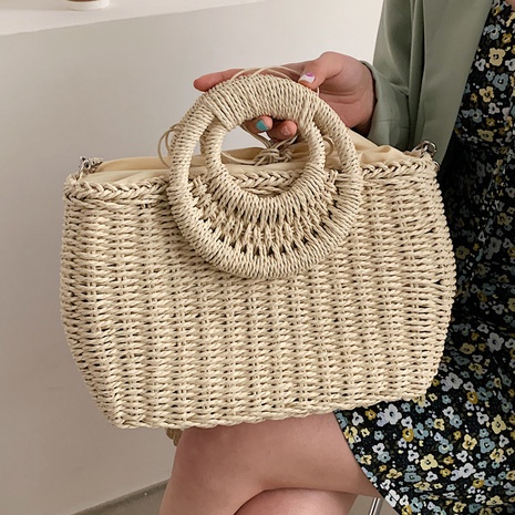 fashion straw portable basket bag's discount tags