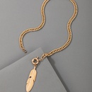 fashion punk style creative leaf shape simple alloy necklacepicture11
