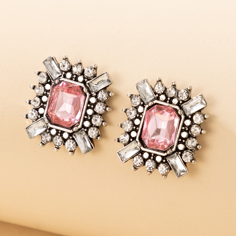 new fashion baroque romantic diamond geometric alloy earrings
