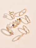 Korean pink alloy electroplated diamond ring setpicture27