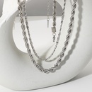color doublelayer twist chain stainless steel necklacepicture12