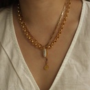 Fashion Freshwater Pearl Square Button Shape Necklacepicture10