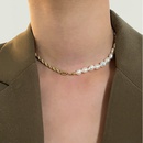 Natural Freshwater Pearl Twist Chain Splicing 14K Gold Necklacepicture12